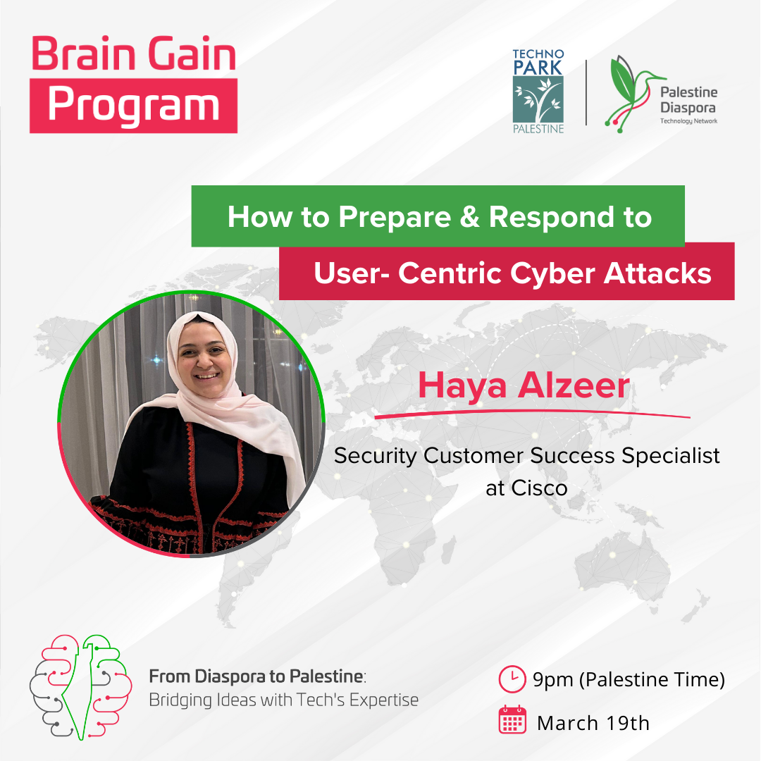 Palestine Technopark Hosts 4th Brain Gain Webinar on Cybersecurity