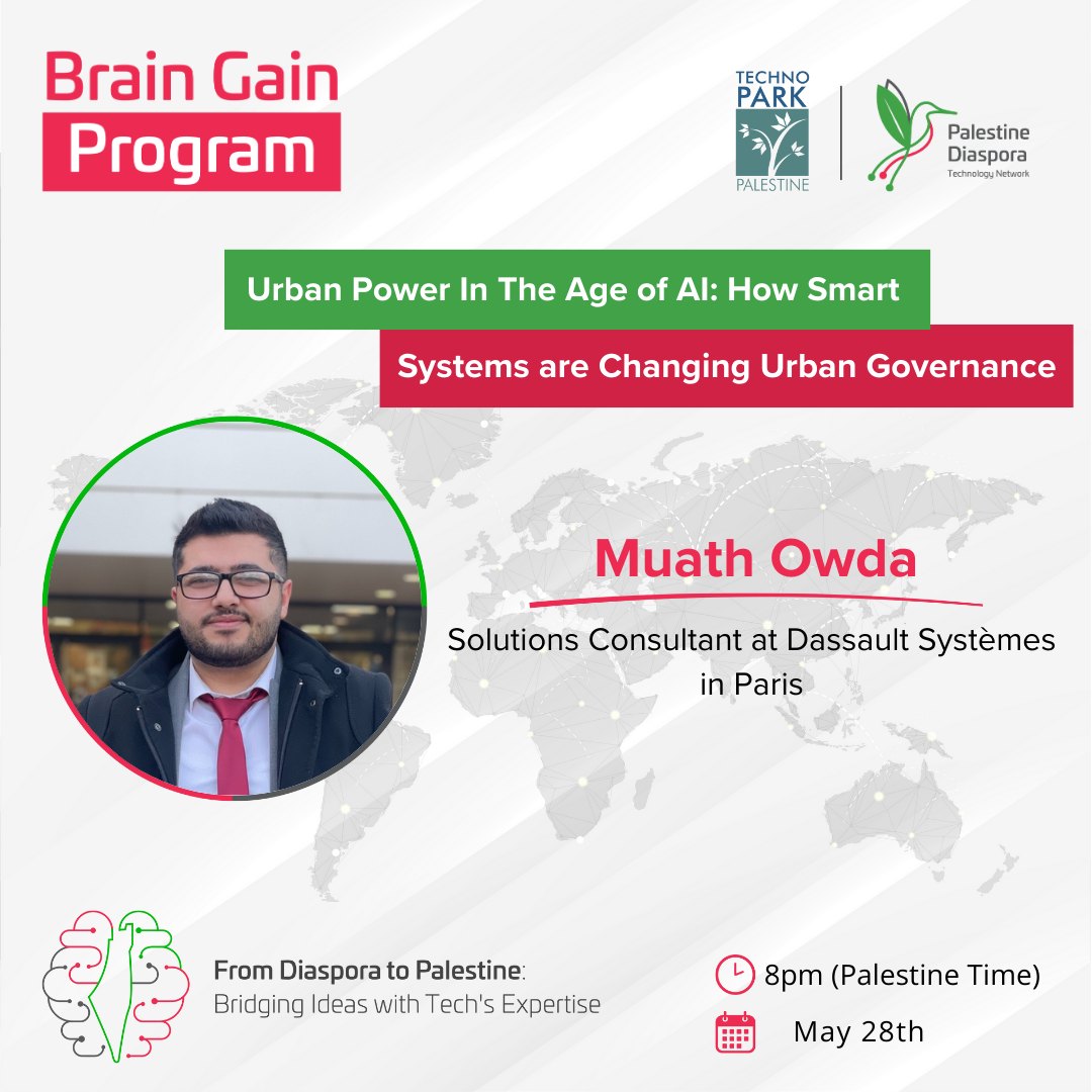 Brain Gain session graphic: Muath Owda, Solutions Consultant at Dassault Systemes in Paris, 28 May